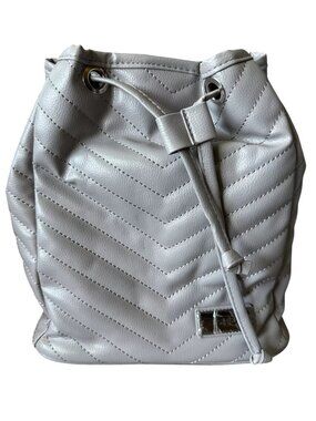 Bella Russo Quilted Faux Leather Backpack –  Gray, Anti‑Theft, Adjustable Straps